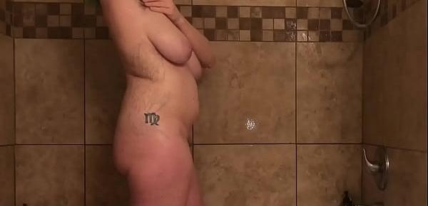  Sexy Milf Fucks Her Ass in Shower and Cums - BunnieAndTheDude